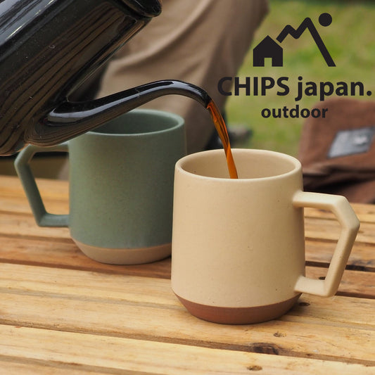 日本 CHIPS mug 戶外馬克杯 380ml -霧面沙卡其色